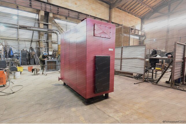 Дровяной котел 250 кВт с большой топкой твердотопливный